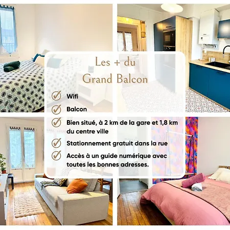 アパート Le Grand Balcon - Proche Centre - Wifi - Machine A Laver